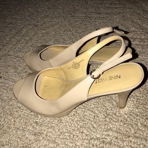 NINE WEST heels worn once